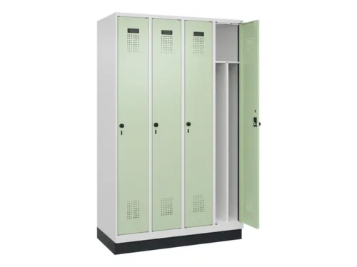 locker voor scheiding van kleding,HxBxD 1950x1200x500mm,4vak