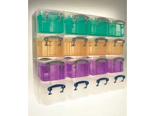 Muurkubus met 16 Boxen 0,3 Liter Transparant - 4