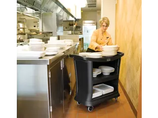 Serveerwagen 3 etages 136kg 52x97cm zwart - 5