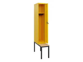 locker met bank,HxBxD 1950x300x815mm,1vak,vak B 300mm,draaigrendel - 1