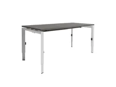 Bureau Linesto N3 hoogte instelbaar 160x80cm Logan eiken, poot Wit