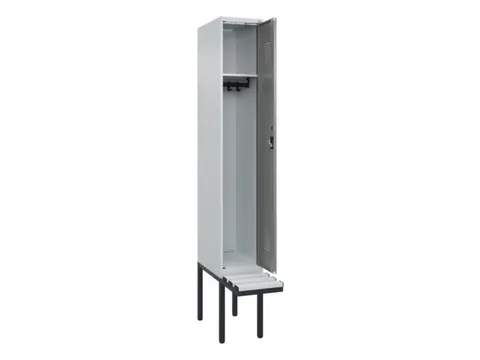 locker met bank,HxBxD 2120x300x815mm,1vak,vak B 300mm,cilinderslot