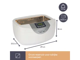 Ultrasone Reiniger Met Tijdschakelaar 2.6 Liter - 7