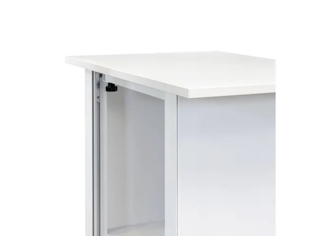 Digital Counter Futuro met 32 inch Samsung scherm Portret Wit