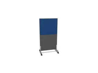 scheidingswand,HxB 1545x800mm,MS-donkergrijs,BN6016-blauw - 2
