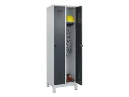 locker,HxBxD 1950x600x500mm,2vak,vak B 300mm,draaigrendel,voeten