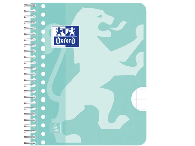 Bloc de cours Oxford School A5+ ligné 17 perf 160 pages 80g pastel as