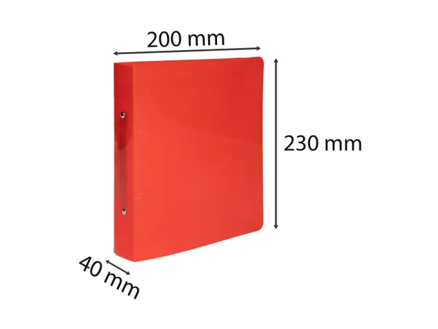 Ringmap A5 PP Cristal 2 ringen 30mm tussenafstand 80mm Assorti