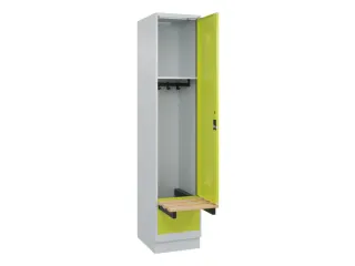 locker met bank,HxBxD 1950x400x815mm,1vak,vak B 400mm,cilinderslot - 1
