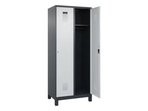 locker,HxBxD 1950x800x500mm,2vak,vak B 400mm,cil.-slot,voeten