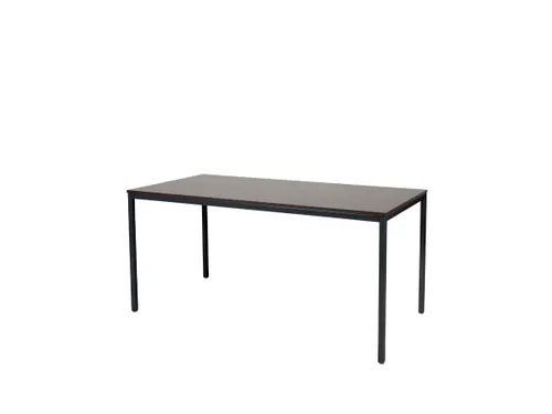 Domino Basic Tafel Vaste Hoogte 1600x800mm Logan Eiken Zwart 4-Poots