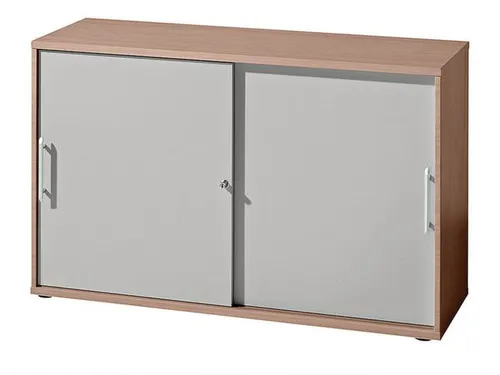 Schuifdeurkast Hxbxd 748X1200X400Mm 2 Oh Kastromp/front Noten/zilver