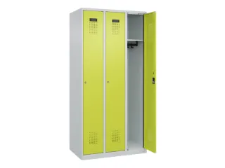 locker,HxBxD 1850x900x500mm,3vak,vak B 300mm,cil.-slot,staand op vloer - 2