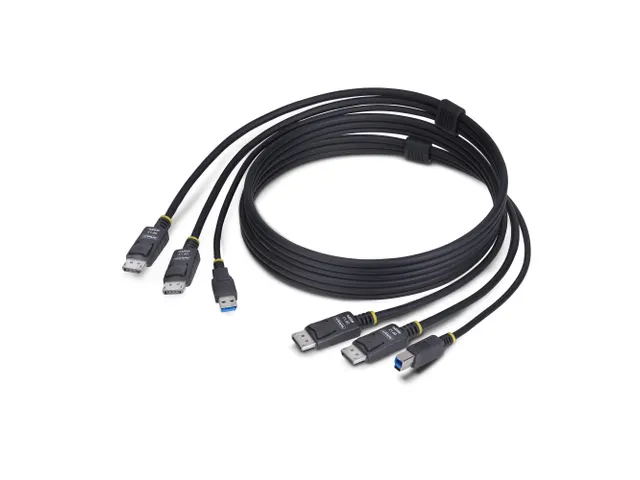 StarTech.com 1,8m Dual DisplayPort en USB 5Gbps KVM Kabel 4K