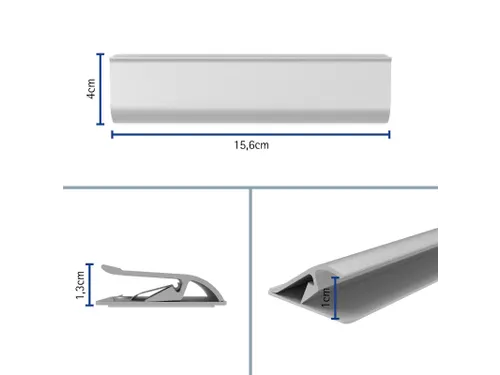 Aluminium wand klemlijst Zelfklevend 15.6cm