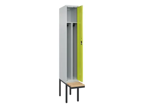 locker met bank,voor scheiding van kleding,HxBxD 2120x300x815mm,1vak