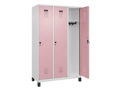 locker,HxBxD 1950x1200x500mm,3vak,vak B 400mm,draaigrendel,voeten
