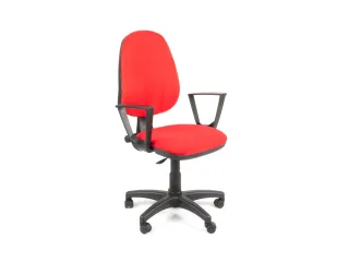 Bureaustoel EN1335 Linea Tiger 01 rood/rood met armleuning - 1