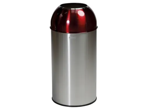 RVS afvalbakken,40l,HxØ 740x350mm,1opening(en),romp geborsteld