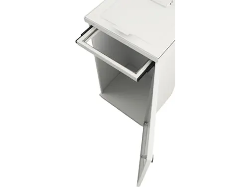 V-Part Modulaire Afvalbak met Deur en Zakhouder 85 liter Wit