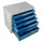 ladekast,HxBxD 600x700x435mm,5lade(n),volledig uittrekbaar