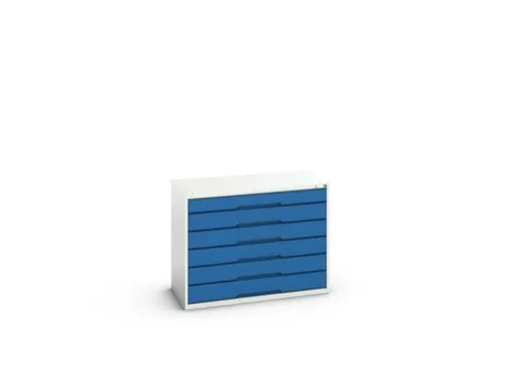 ladekast HxBxD 800x1050x550mm 6laden romp RAL7035 front RAL5010