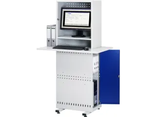 Computerkast 1650x975x610mm Werkblad Monitorvak Ral7035/ral5010 - 5