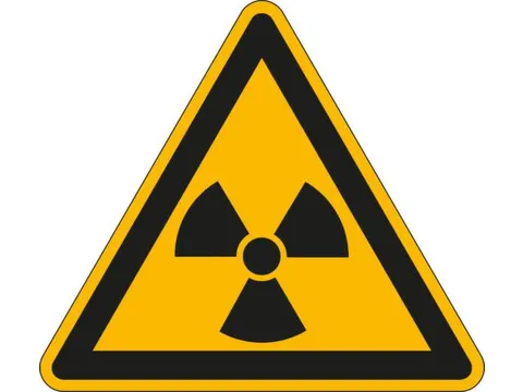 Waarschuwingsbord Radioactieve Stoffen/Ioniserende Stoffen Wandbord