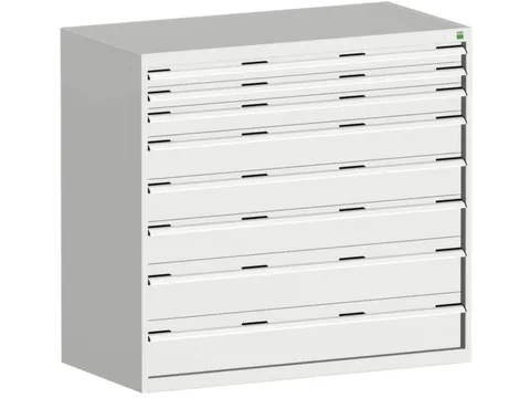 ladekast HxBxD 1200x1300x750mm 8laden romp RAL7035 front RAL7035