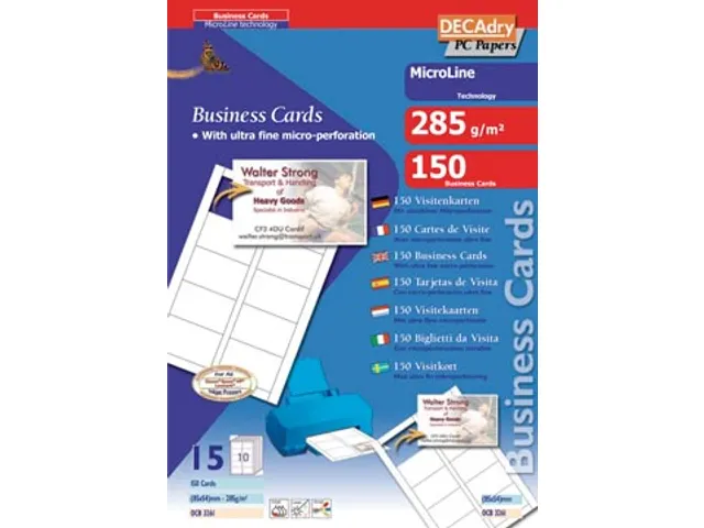 Decadry Visitekaarten MicroLine 85x54 mm