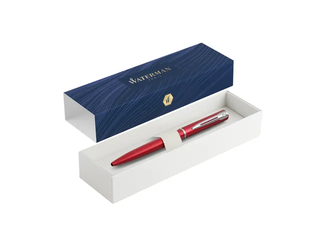 Balpen Waterman Allure Red lacquer CT Medium Blauwe inkt