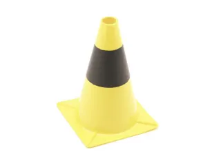 Verkeerskegel Geel/Zwart - 30cm - 2