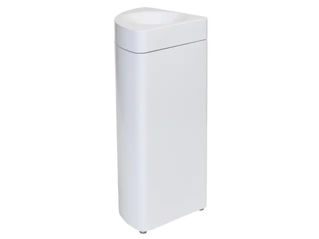 afvalbak,zelfblussend,40l,HxBxD 760x350x350mm,kop wit,romp metaal wit