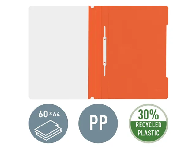 Snelhechter Leitz 4191 standaard A4 oranje 30% gerecycled plastic