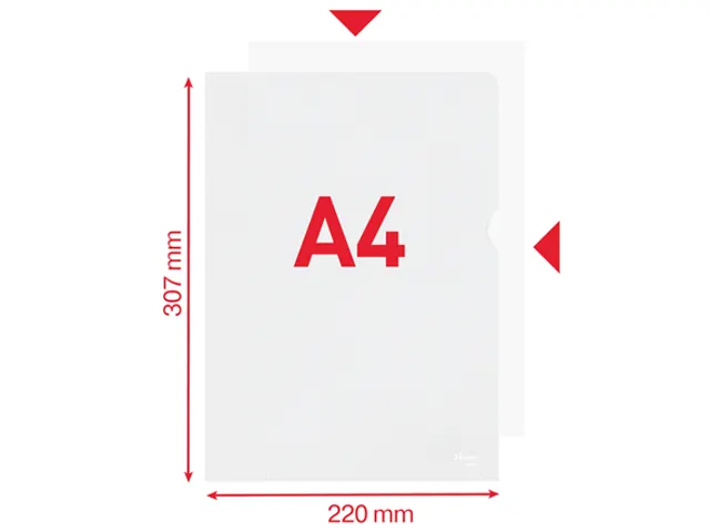 Insteekmap L-model Esselte standaard copy safe PP A4 transparant