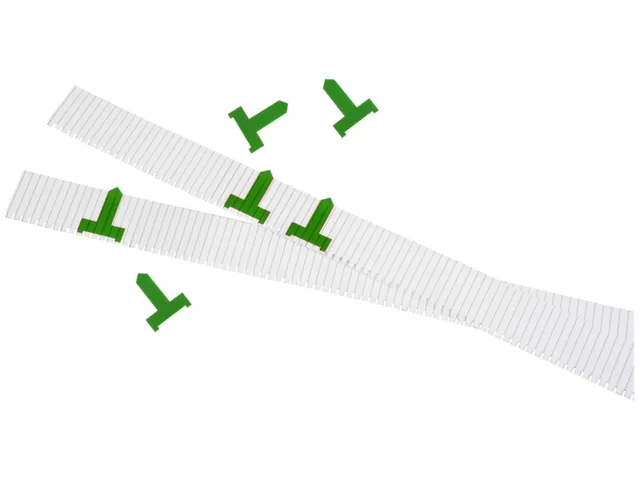 planningspijl,B 7mm,kunststof,groen-transparant