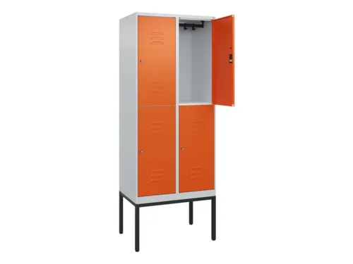 dubbeldekse locker,HxBxD 2120x800x500mm,2x2vak.,vak B 400mm
