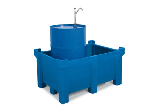 stapelbak,HxLxB 600x800x1200mm,300l,PE,blauw,Wanden gesloten