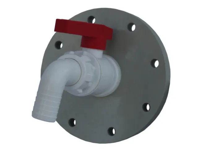 Aftapkraan 1 1/4 Pe Met Pp Tegenflens