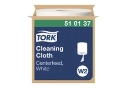 Reiningingsdoek Tork W1 herbruikbaar nonwoven 400 vel wit 510137