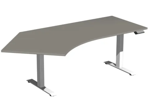 Elektrisch in hgte vst. hoekbureau,HxBxD 630-1280x2166x1130mm