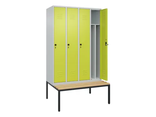 locker voor scheiding van kleding,HxBxD 2120x1200x815mm,4vak