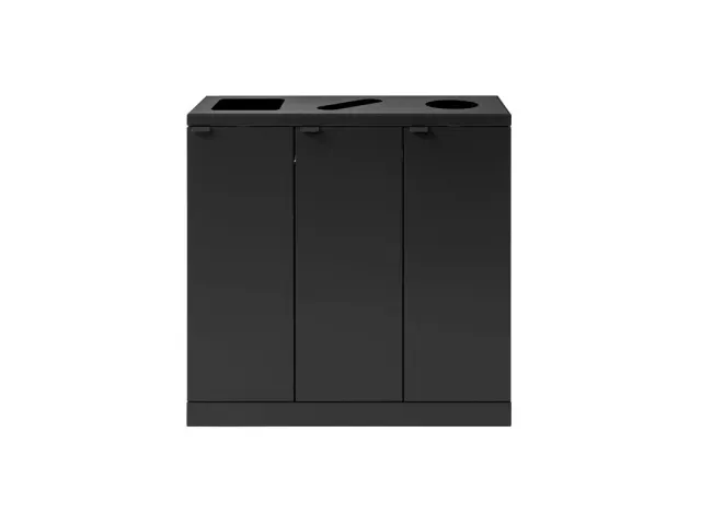 Bica Advanced 869 Afvalscheidingsunit 3x65 liter Zwart