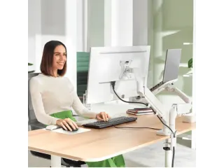 Monitor en laptoparm 2 Schermen Leitz Ergo grijs - 8