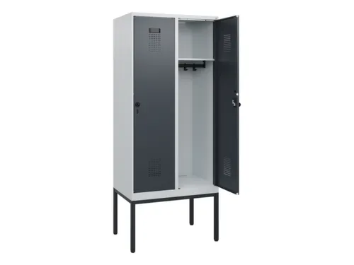 schoollocker,HxBxD 1950x800x500mm,2vak,vak B 400mm,draaigrendel