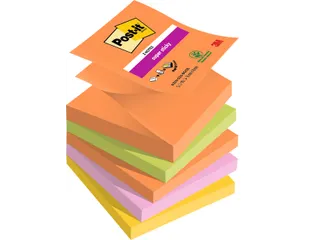 Memoblok Post-it Z-Notes R330 Super Sticky 76x76mm Boost 5 stuks - 1