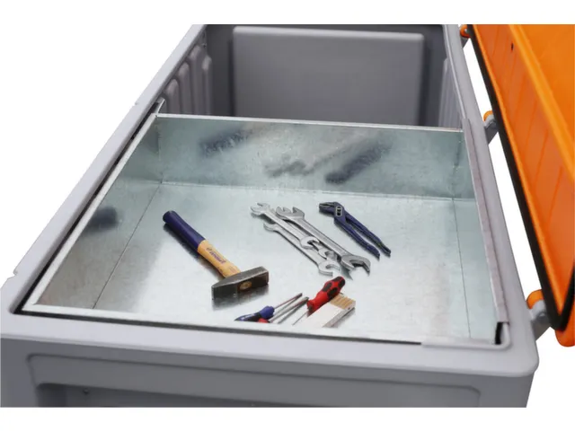 inzetbak,v. opbergbox 750l,HxBxD 170x670x740mm,metaal