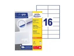 Etiket Avery Zweckform 3423 105x35mm wit 1600stuks
