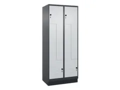 Z-garderobekast,HxBxD 1950x800x500mm,vak B 200/400mm,draaigrendel