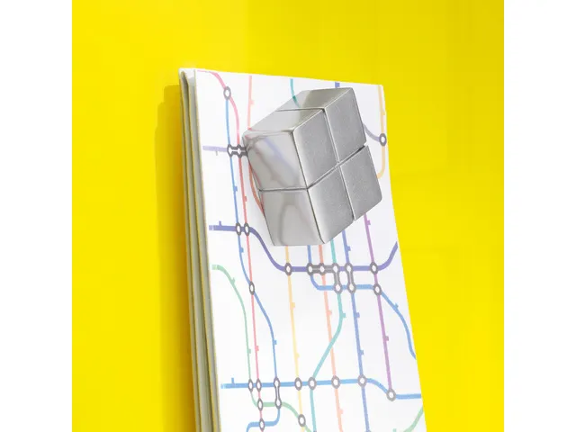 Magneten Sigel voor glasbord set 4stuks zilverkleurig C10 20x10x20mm